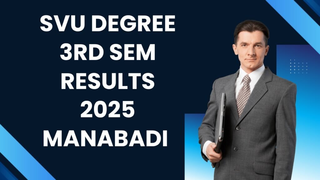 SVU Degree 3rd Sem Results 2025 Manabadi